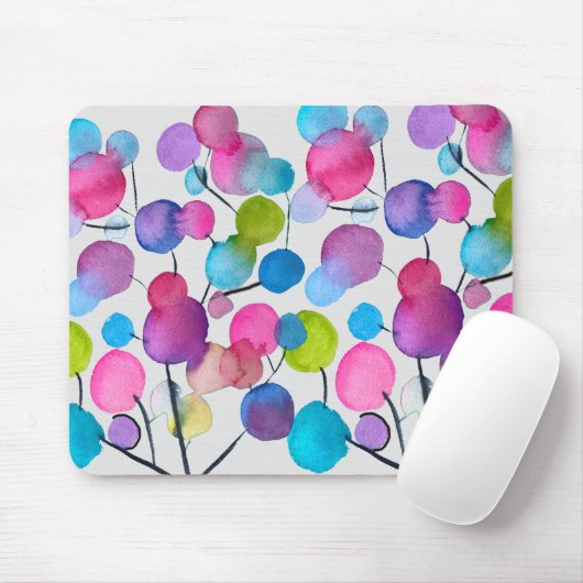 Mooie roze abstracte kunst boom muismat (Met muis)