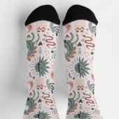 Mooie roze achtergrond Mooie patroon Cute Sokken (Top)