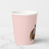 Mooie Roze Afstudeervogel Papieren Beker (Rechts)