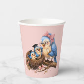 Mooie Roze Afstudeervogel Papieren Beker (Voorkant)