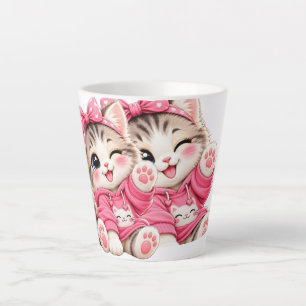 Mooie Roze Anime Poes Keramische Koffiemok - Adora Latte Mok