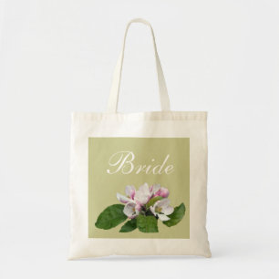 Mooie roze appelbloesem bruid/bruidegom tas