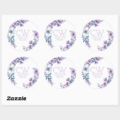Mooie Roze Aquarel Bloem Personalized Ronde Sticker (Vel)