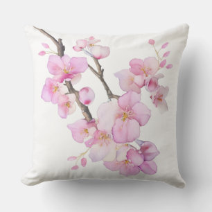 Mooie roze aquarel kersen Sakura bloesems Buitenkussen