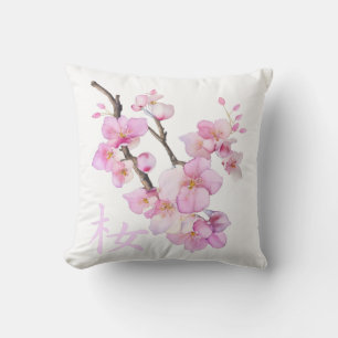 Mooie roze aquarel kersen Sakura bloesems Kussen