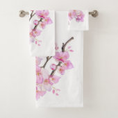 Mooie roze aquarel kersenbloesems bad handdoek (Insitu)