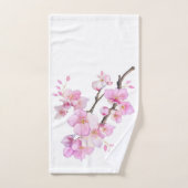 Mooie roze aquarel kersenbloesems bad handdoek (Handdoek)