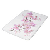 Mooie roze aquarel kersenbloesems badmat (Gekanteld)
