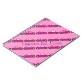 Mooie Roze Auto Notitieboek (Linkerzijde)