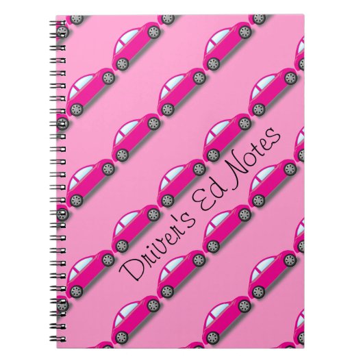 Mooie Roze Auto Notitieboek (Voorkant)