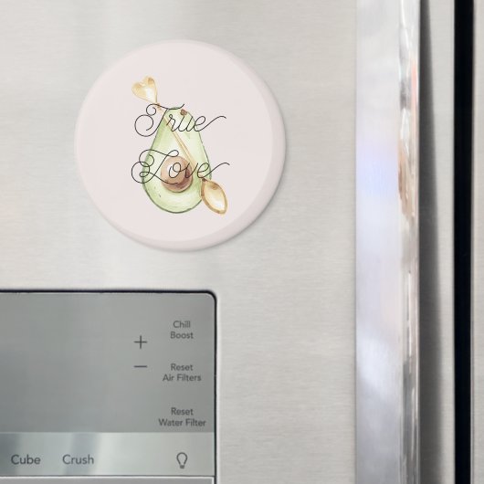 Mooie roze avocado hartlepel magneet (Insitu (Koelkast))