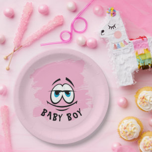 Mooie Roze Baby Jongen Papieren Bord