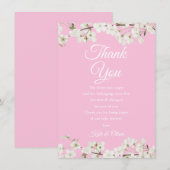 Mooie Roze Baby Meisje Bedankt Gedicht (Voorkant / Achterkant)