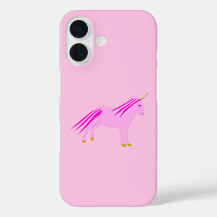 Mooie Roze Baby Meisje Eenhoorn iPhone 16 Hoesje