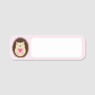 Mooie Roze Baby Meisje Egel Baby Shower Naamplaatje