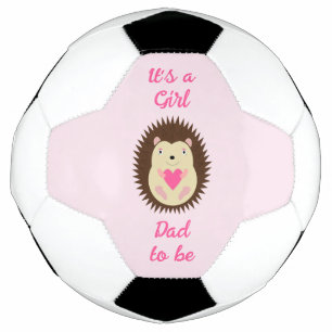Mooie Roze Baby Meisje Egel Op Maat Voetbal