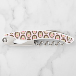 Mooie Roze Baby Meisje Egel Patroon Kurkentrekker
