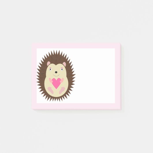 Mooie Roze Baby Meisje Egel Post-it® Notes (Voorkant)