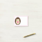 Mooie Roze Baby Meisje Egel Post-it® Notes (Op bureau)
