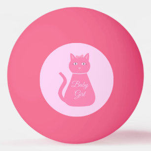 Mooie Roze Baby Meisje Kat Kado Pingpongbal