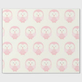 Mooie roze Baby Owl Cadeaupapier (Vlak)