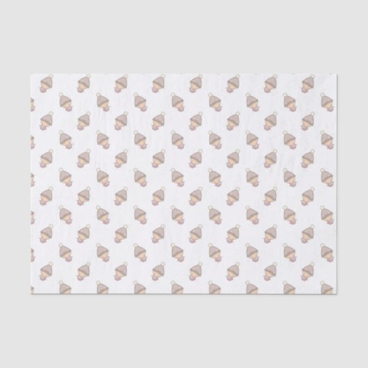 Mooie Roze Baby Patroon Tissuepapier (Voorkant)