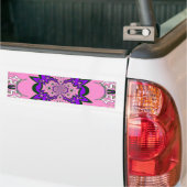 Mooie roze baby roze paarse schaduwmotief mono bumpersticker (Op Truck)
