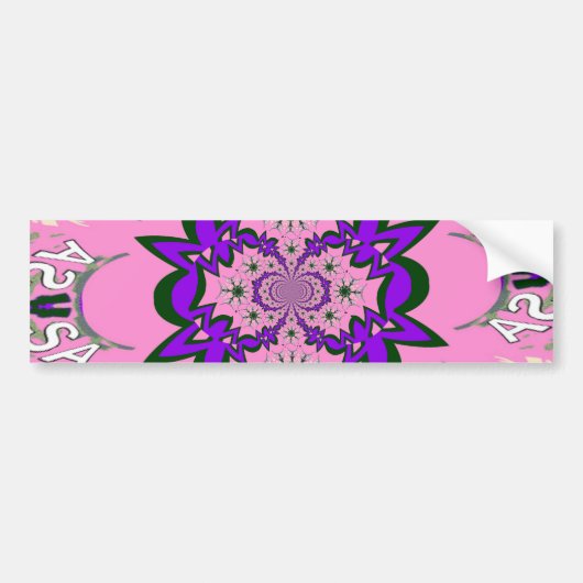 Mooie roze baby roze paarse schaduwmotief mono bumpersticker (Voorkant)