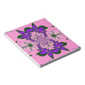 Mooie roze baby roze paarse schaduwmotief mono notitieblok (Schuin)