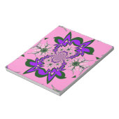 Mooie roze baby roze paarse schaduwmotief mono notitieblok (Linkerzijde)