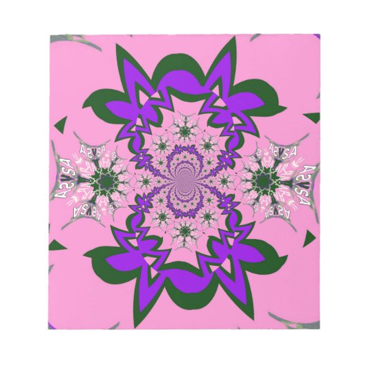 Mooie roze baby roze paarse schaduwmotief mono notitieblok (Voorkant)