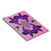 Mooie roze baby roze paarse schaduwmotief mono notitieboek (Rechterzijde)