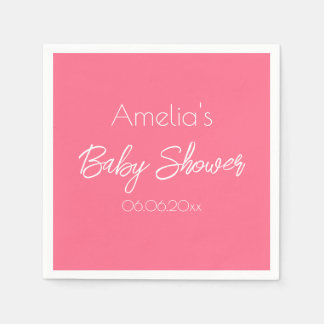 Mooie roze baby shower gepersonaliseerd servet