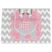 Mooie Roze Baby shower Party Custom Olifant Groot Cadeauzakje (Voorkant)