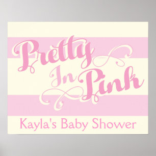 Mooie Roze Baby Shower, Poster