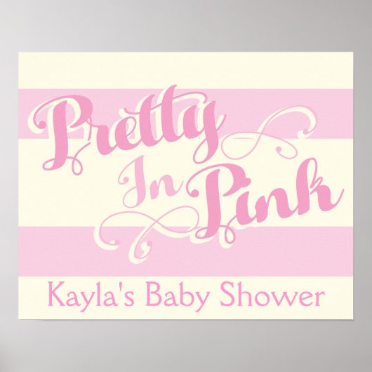 Mooie Roze Baby Shower, Poster (Voorkant)