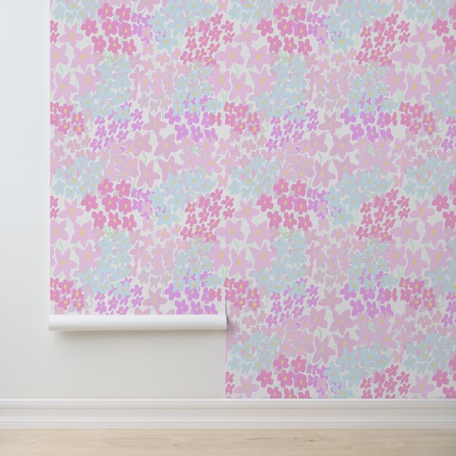 Mooie Roze Babykamer Behang Stickers (Applicatie)