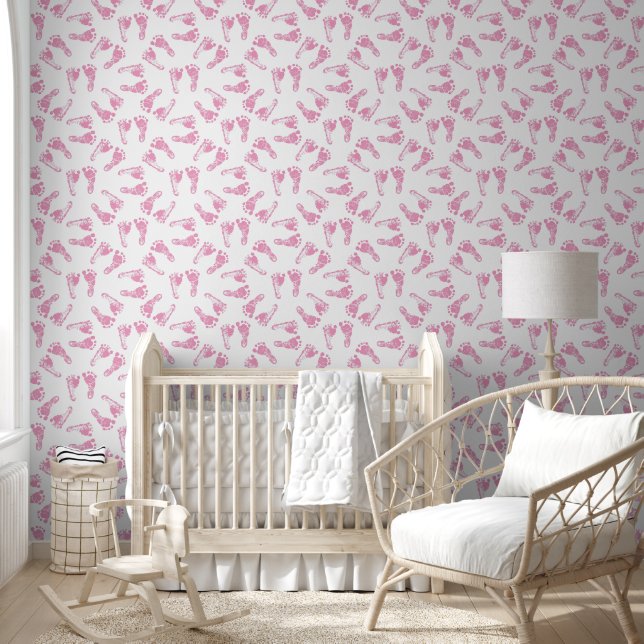 Mooie Roze Babyvoetjes Behang (Kinderen)