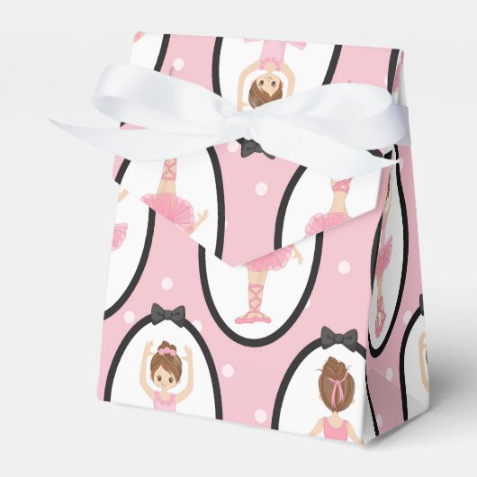 Mooie roze ballerina bedankdoosjes (Voorkant Zijde)