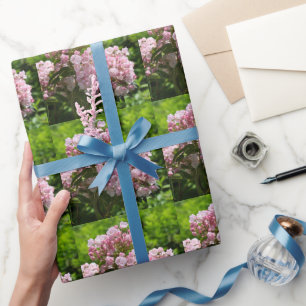 Mooie Roze Berglaurier Bloemen Cadeaupapier