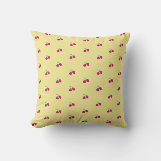 Mooie Roze Bessen Worp Kussen Cushion (Voorkant)