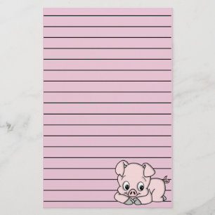 Mooie Roze Biggen Boerderij Landelijk Dieren Kunst Briefpapier