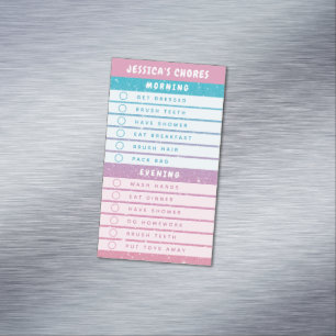 Mooie Roze Blau Glitter Magnet voor Dagelijkse Klu Magnetisch Visitekaartje