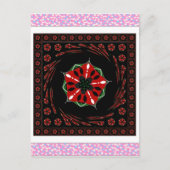 Mooie Roze Blauw Wit Harten van Liefde Ontwerp Briefkaart (Voorkant)