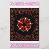 Mooie Roze Blauw Wit Harten van Liefde Ontwerp Briefpapier (Voorkant)