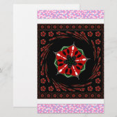 Mooie Roze Blauw Wit Harten van Liefde Ontwerp Briefpapier (Voorkant / Achterkant)