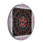 Mooie Roze Blauw Wit Harten van Liefde Ontwerp Dartbord (Voorkant Links)