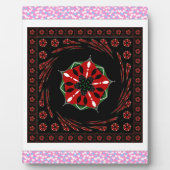 Mooie Roze Blauw Wit Harten van Liefde Ontwerp Fotoplaat (Voorkant)