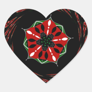 Mooie Roze Blauw Wit Harten van Liefde Ontwerp Hart Sticker