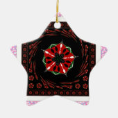 Mooie Roze Blauw Wit Harten van Liefde Ontwerp Keramisch Ornament (Voorkant)